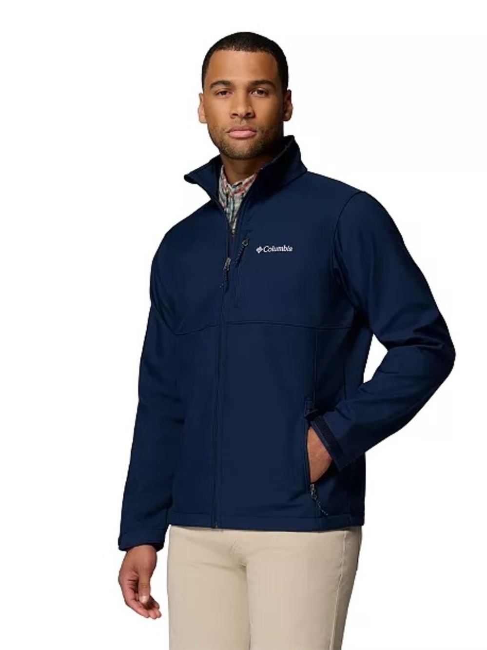 Columbia Men's Ascender Navy Water-Resistant Softshell Performance Jacket